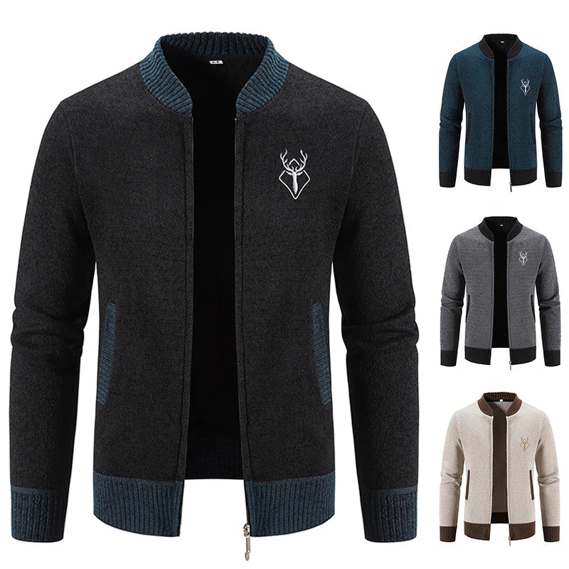 Cazel | Gilet pour homme en maille avec détail automnal
