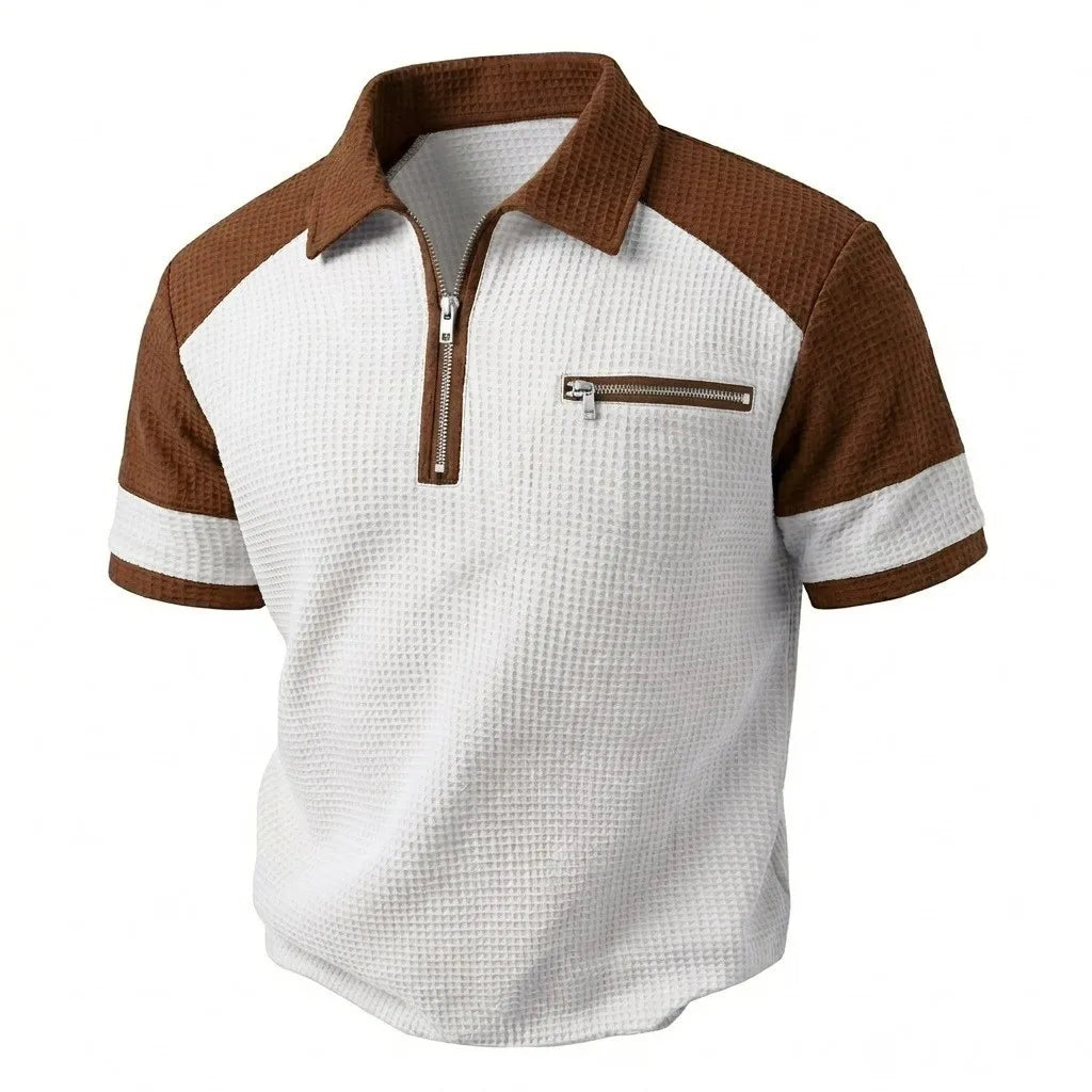 Cazel | Chemise classique pour homme à demi-zip