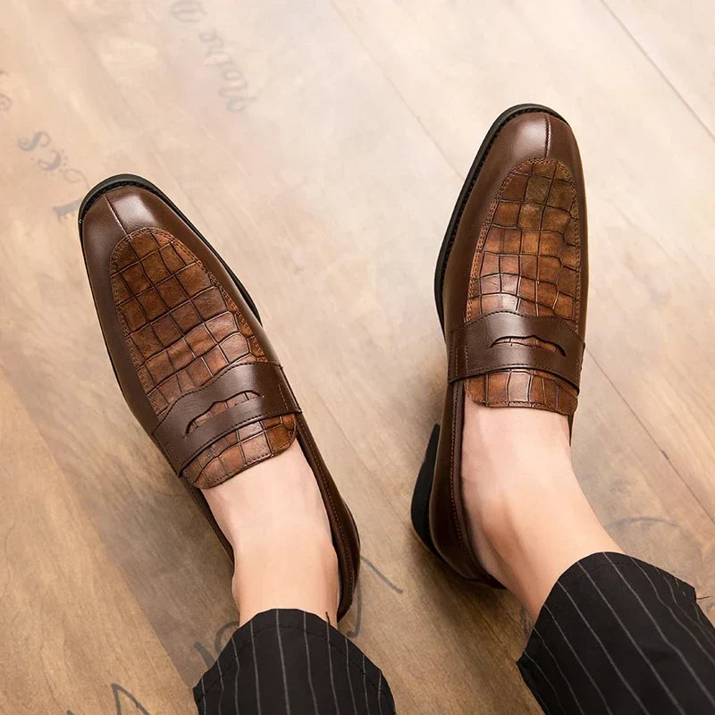 Lenoir™ | Mocassins en cuir de crocodile
