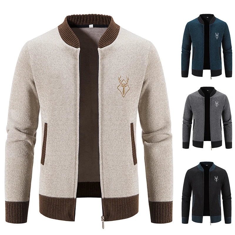 Cazel | Gilet pour homme en maille avec détail automnal