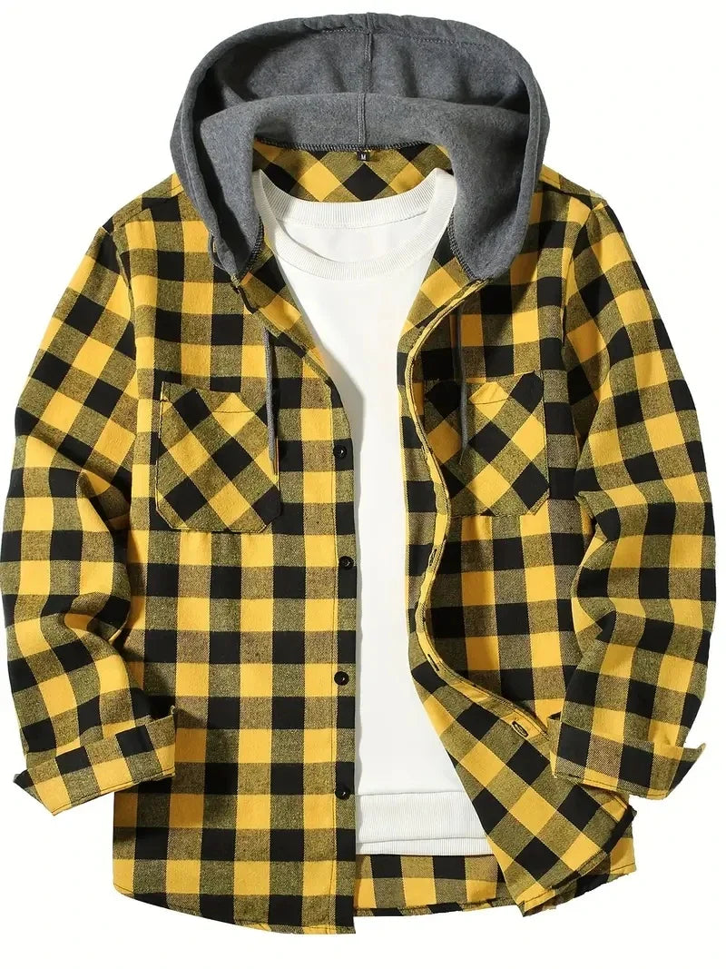 Cazel | Veste à carreaux pour homme avec doublure chaude