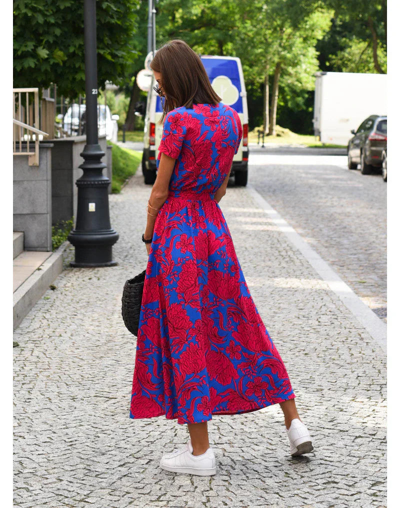 Cazel | Robe élégante à décolleté en V et coupe flatteuse
