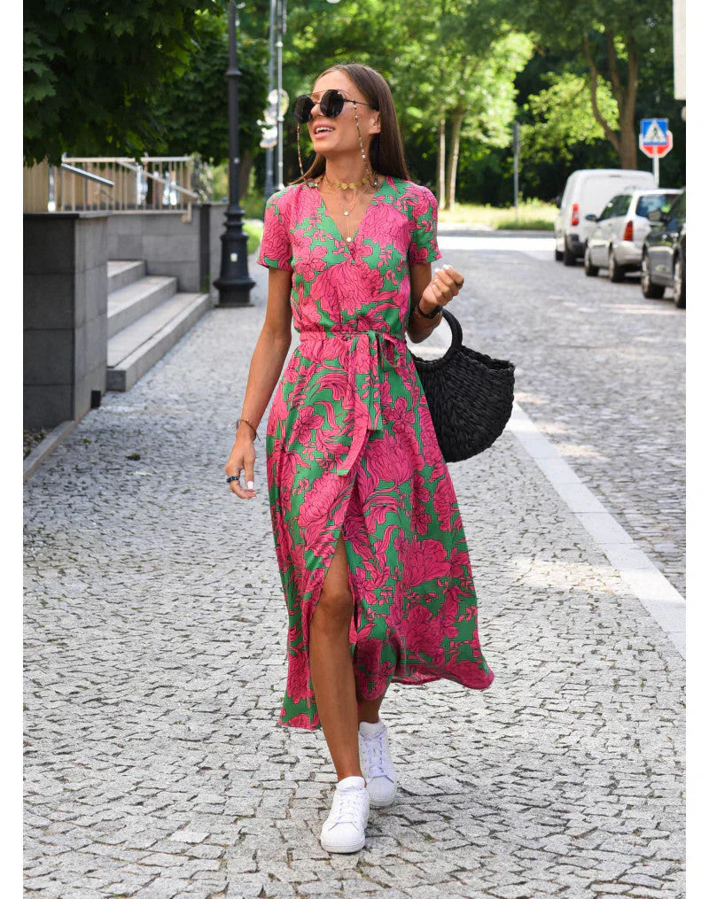 Cazel | Robe élégante à décolleté en V et coupe flatteuse