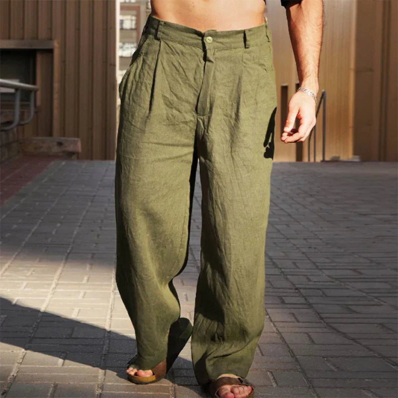 Lenoir™ | Pantalon large en lin