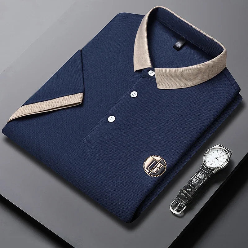 Cazel | Polo élégant bicolore pour homme