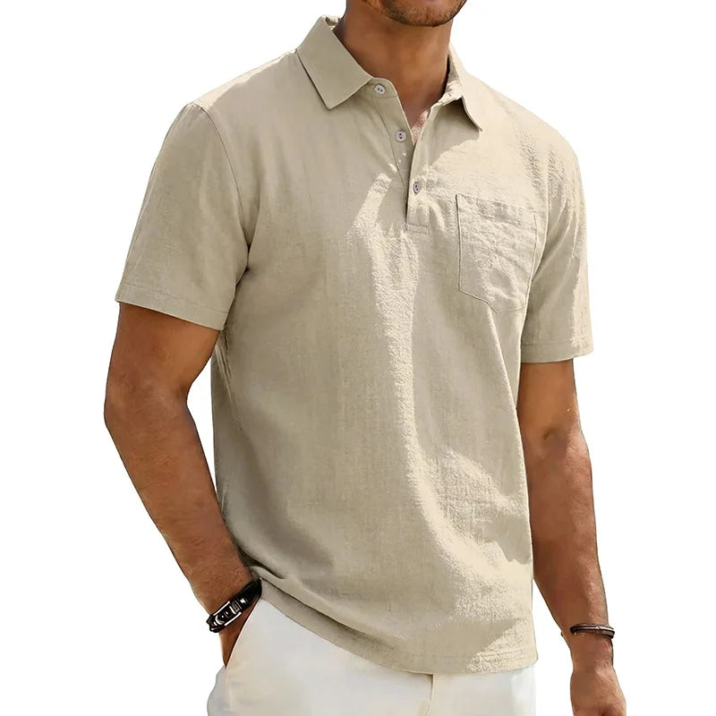 Cazel | Polo en lin à manches courtes pour homme