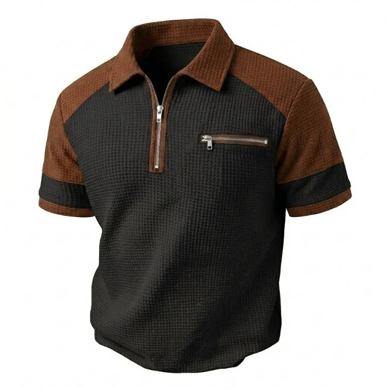 Cazel | Chemise classique pour homme à demi-zip