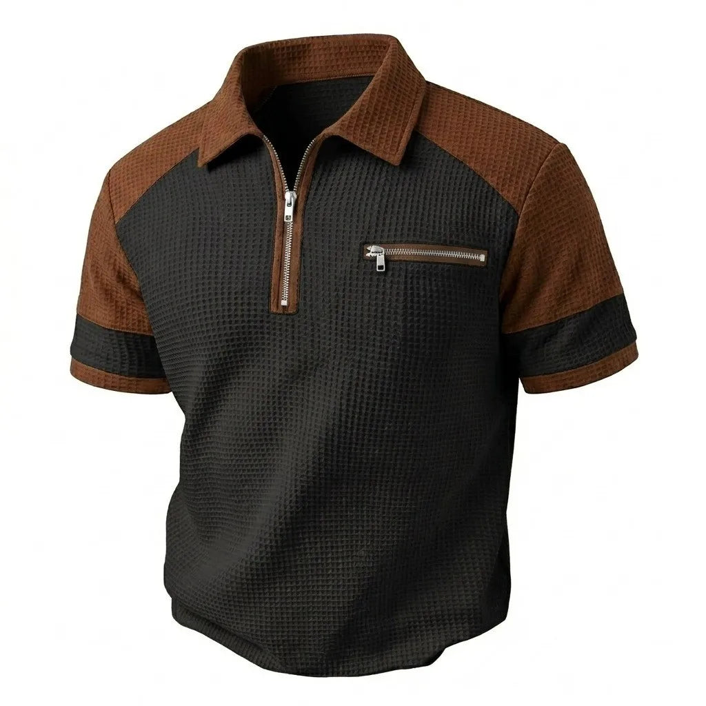 Cazel | Chemise classique pour homme à demi-zip