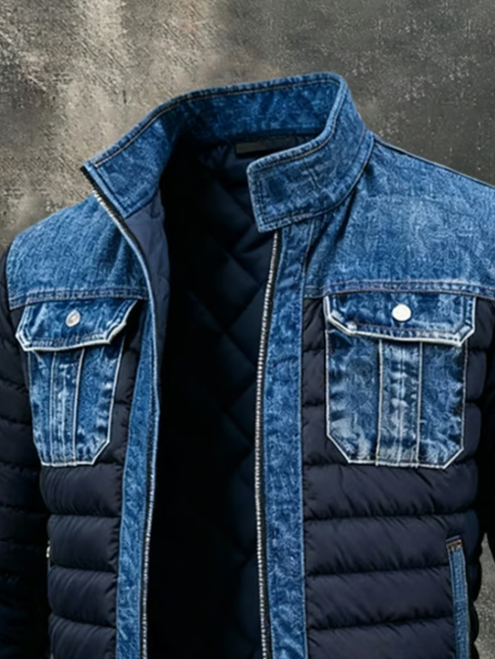 Cazel | Veste hybride en denim matelassé