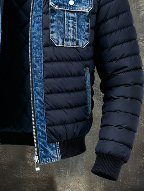 Cazel | Veste hybride en denim matelassé