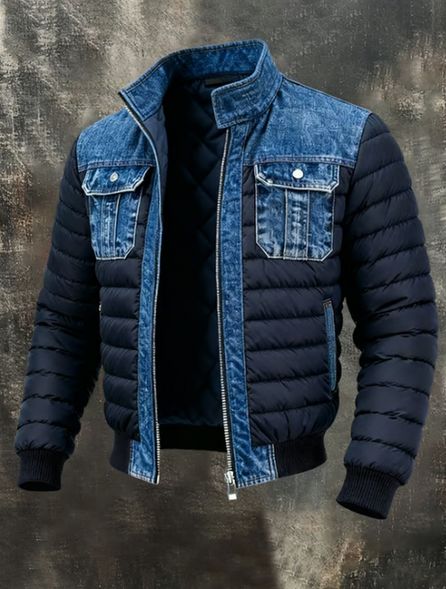 Cazel | Veste hybride en denim matelassé