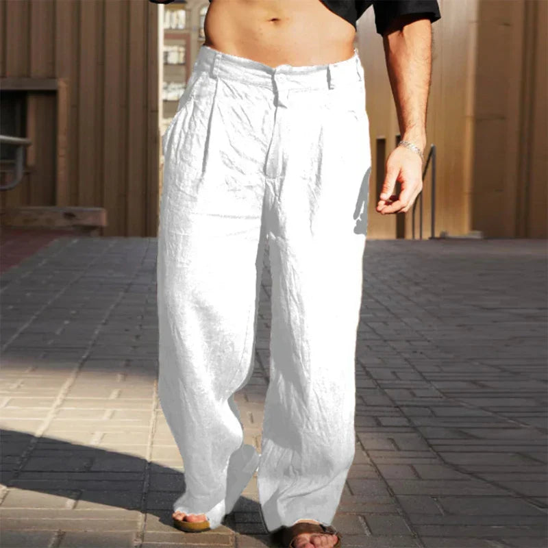 Lenoir™ | Pantalon large en lin