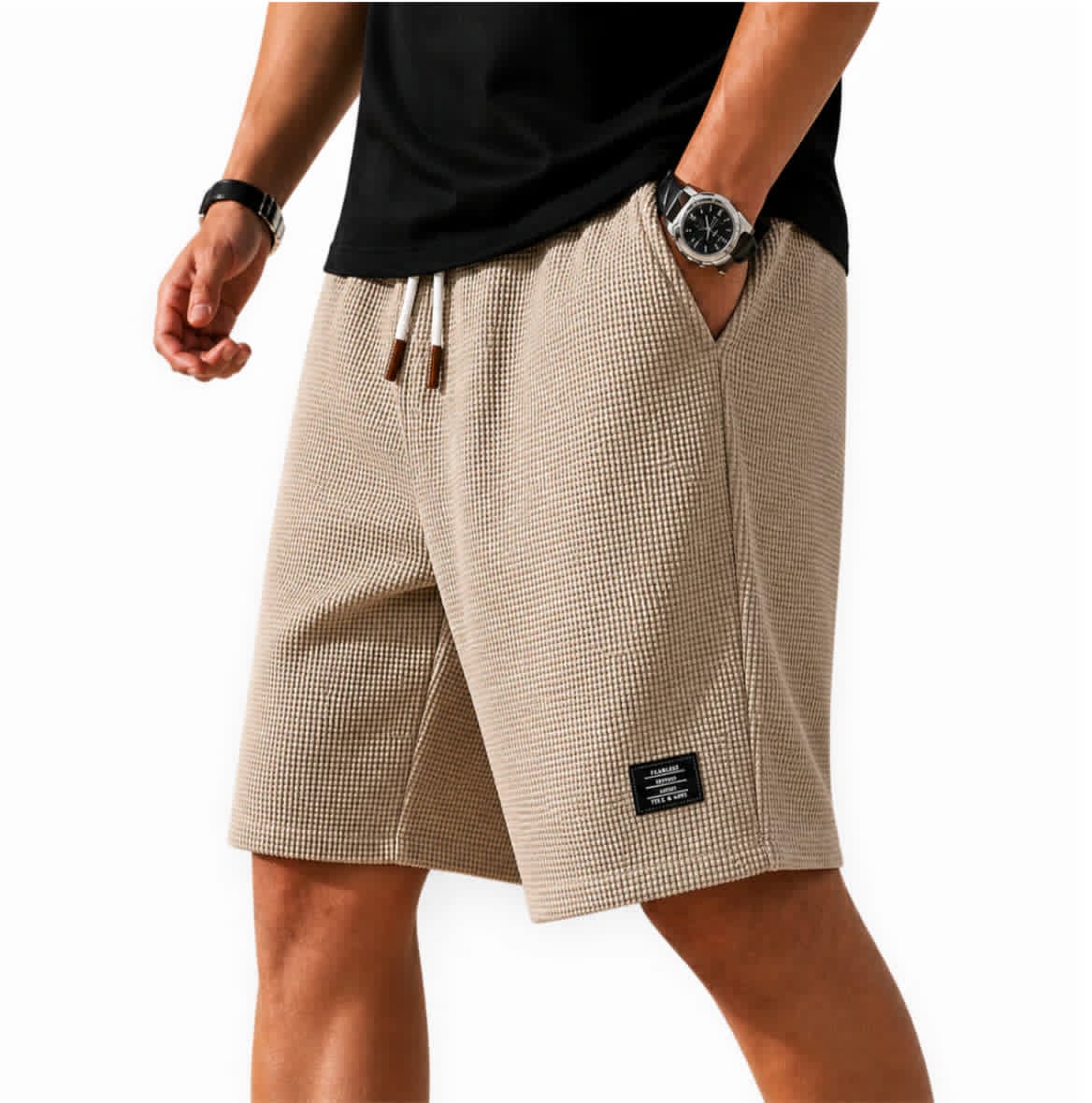 Cazel | Bermuda capri en maille gaufrée