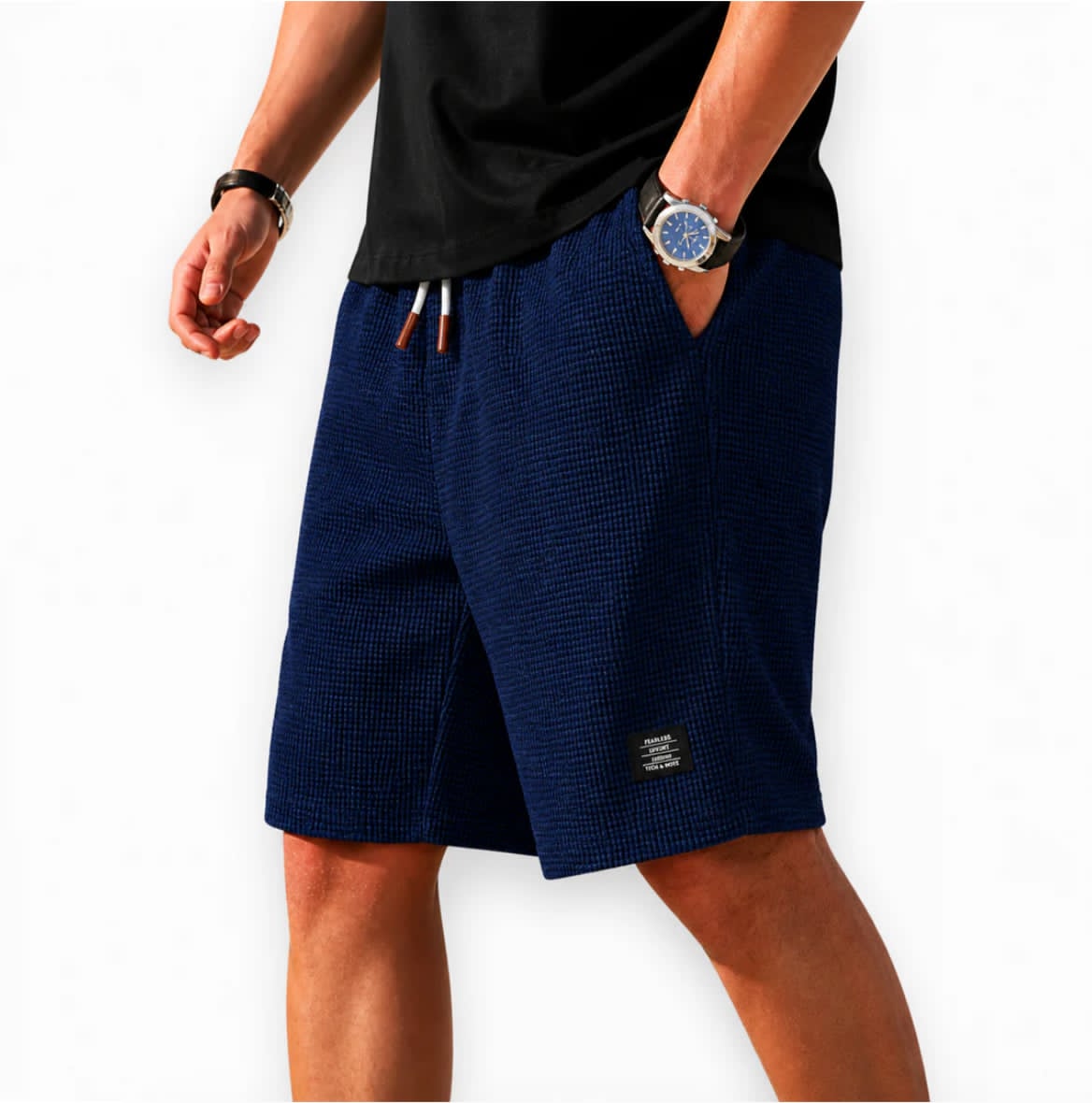 Cazel | Bermuda capri en maille gaufrée