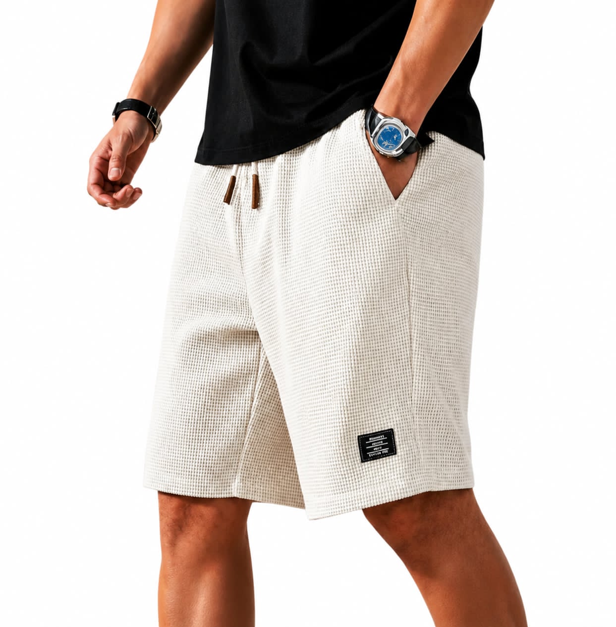 Cazel | Bermuda capri en maille gaufrée