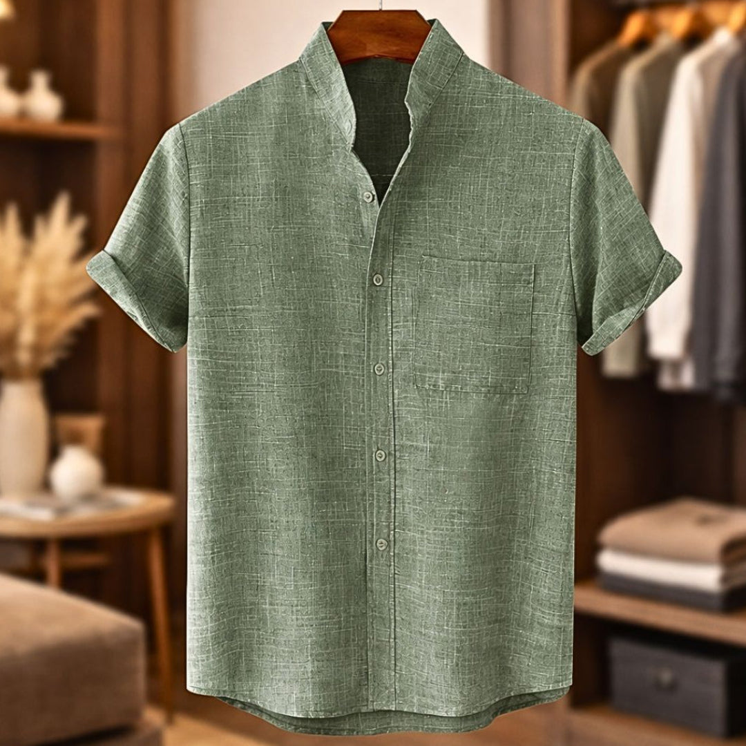 Cazel | Chemise en lin à manches courtes