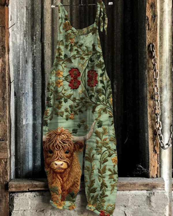 Lenoir™ | Salopette Vintage avec Broderie Florale - Style et Confort Sans Effort pour Femmes