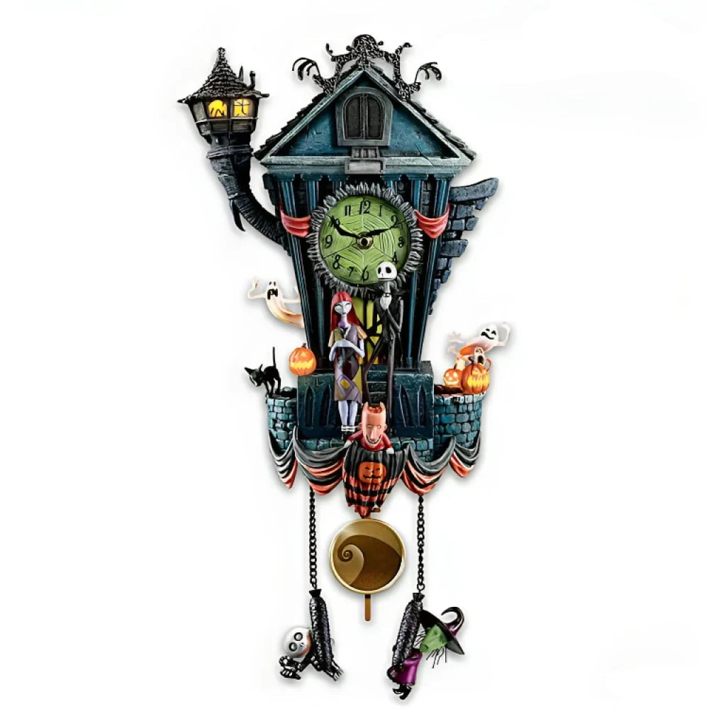 Lenoir™ | Horloge murale d’Halloween, L’Étrange Noël de monsieur Jack