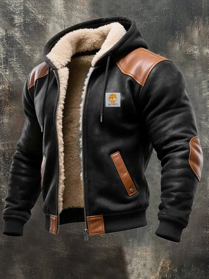 Cazel | Veste d'hiver avec des détails en cuir raffinés