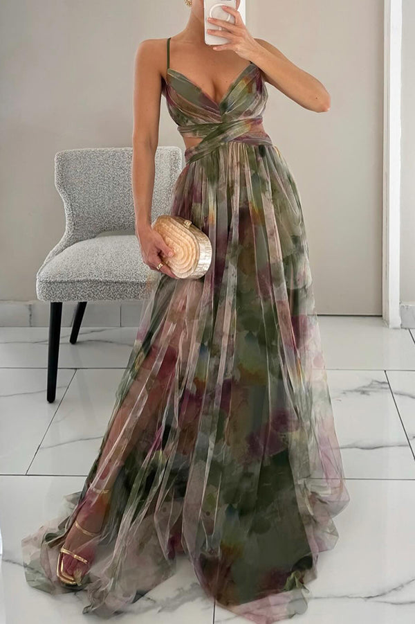 Lenoir™ | Magnifique maxi-robe à imprimé floral