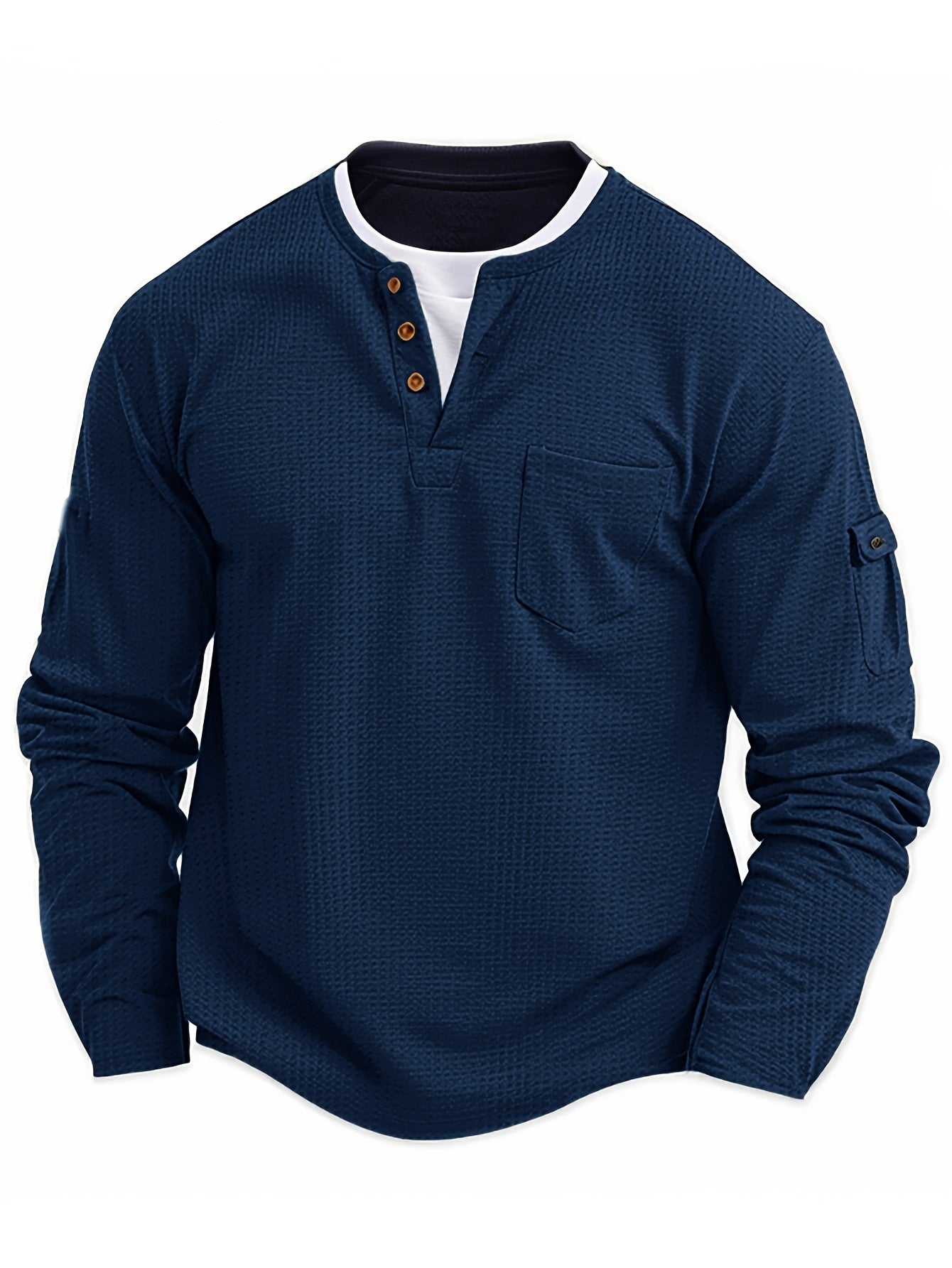 Lenoir™ | Polo à manches longues avec boutons et poche