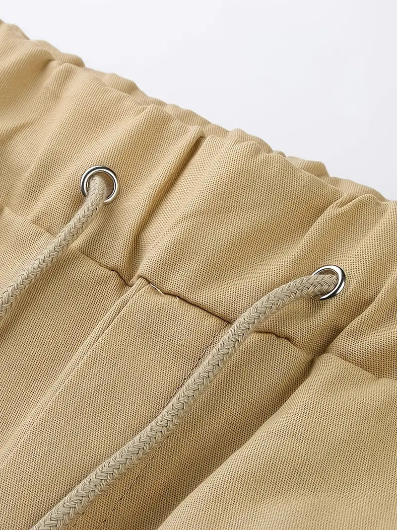 Lenoir™ | Short cargo décontracté à taille non élastique avec cordon