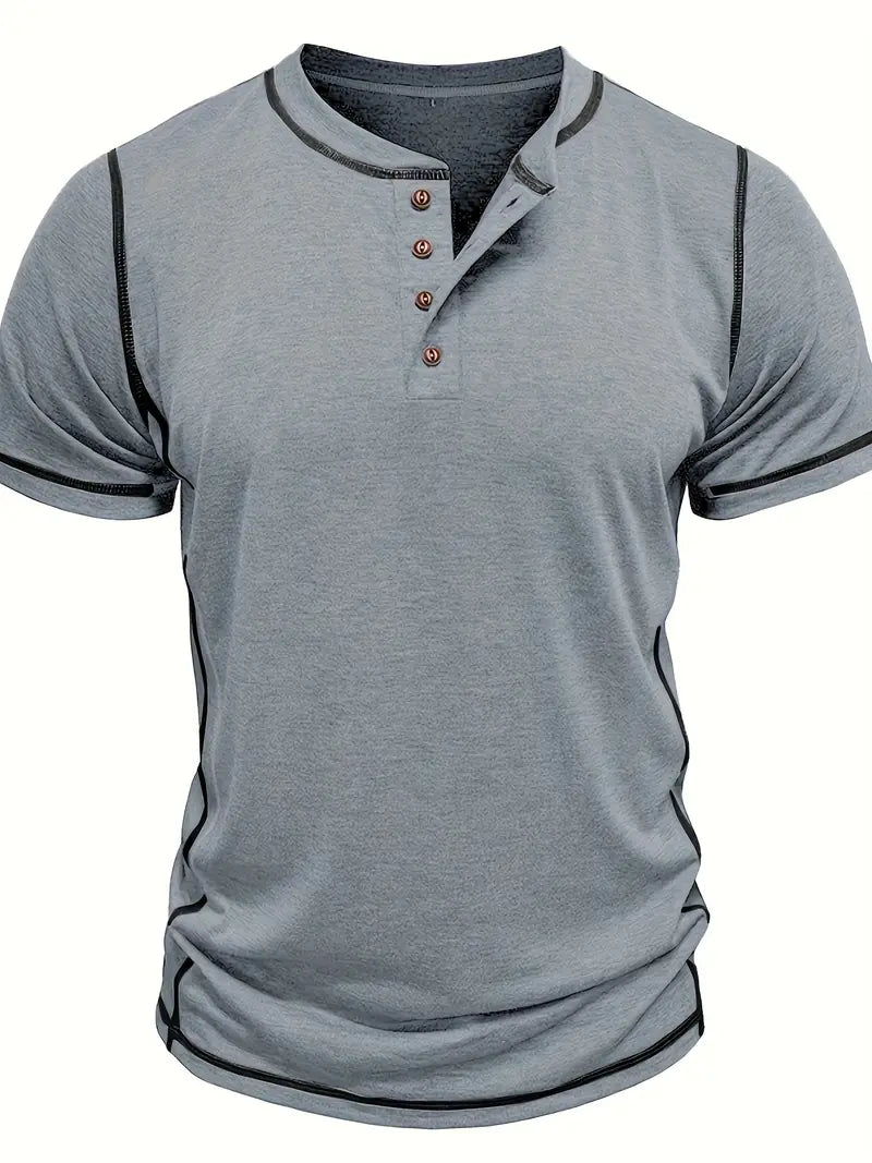 Lenoir™ | T-shirt à manches courtes boutonné