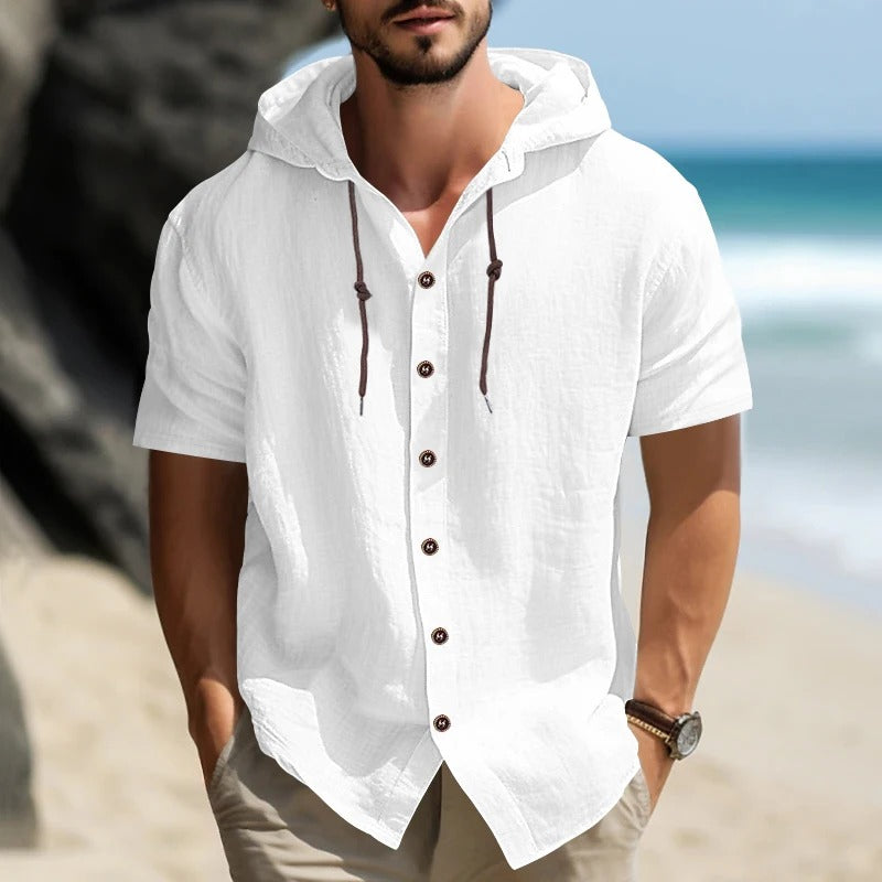 Lenoir™ | Chemise à manches courtes confortable avec capuche