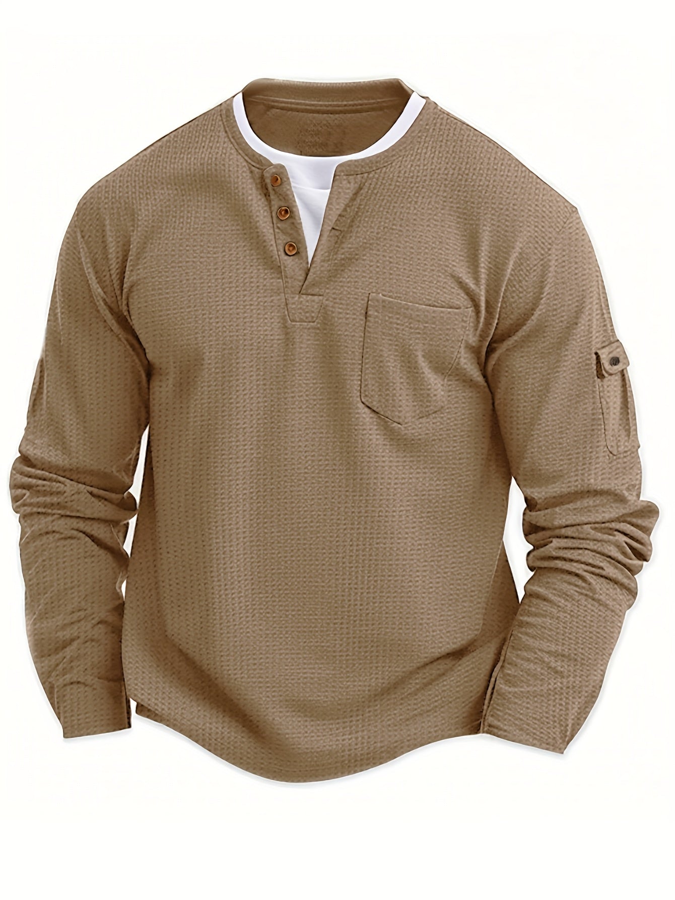 Lenoir™ | Polo à manches longues avec boutons et poche