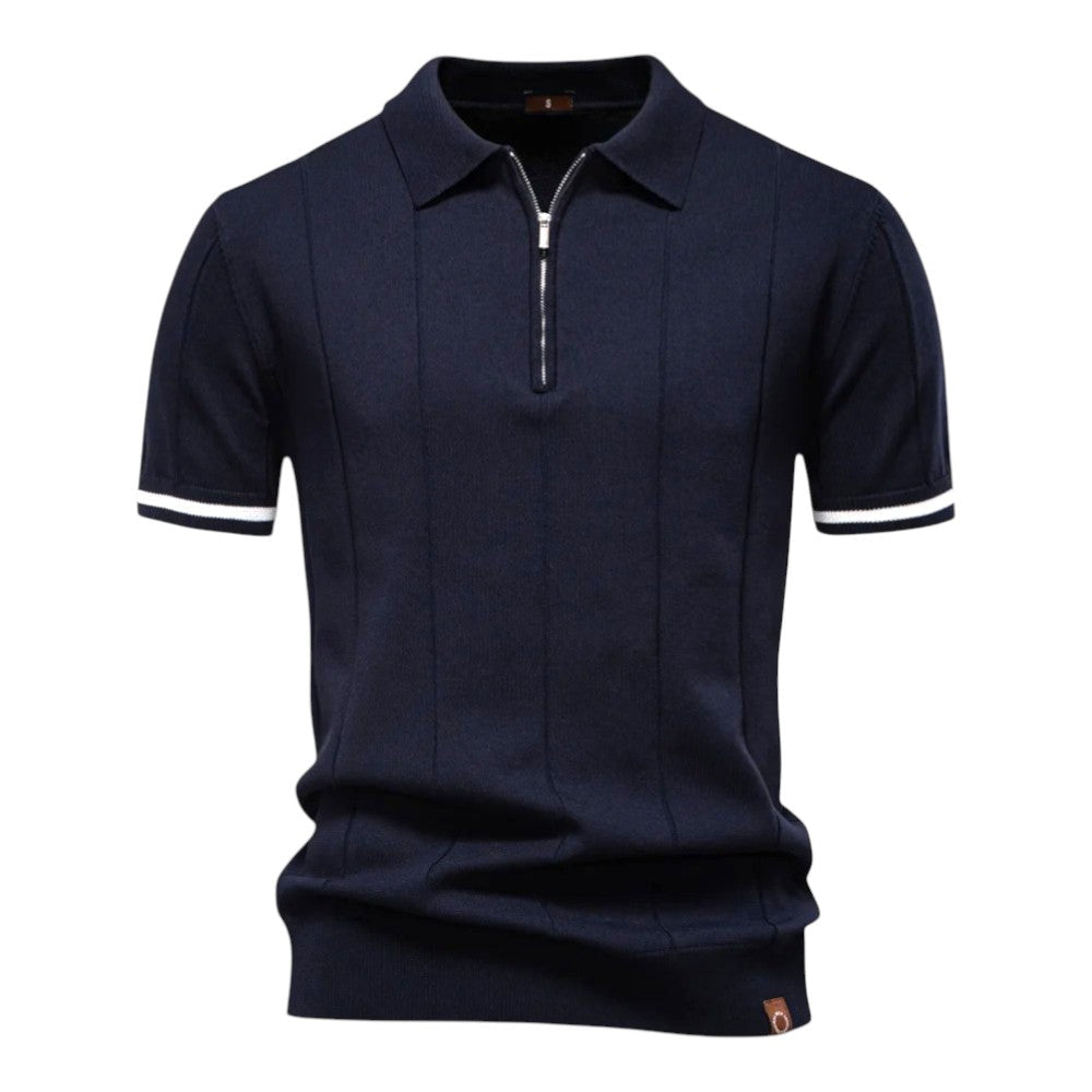 Lenoir™ | Polo sport décontracté avec fermeture éclair