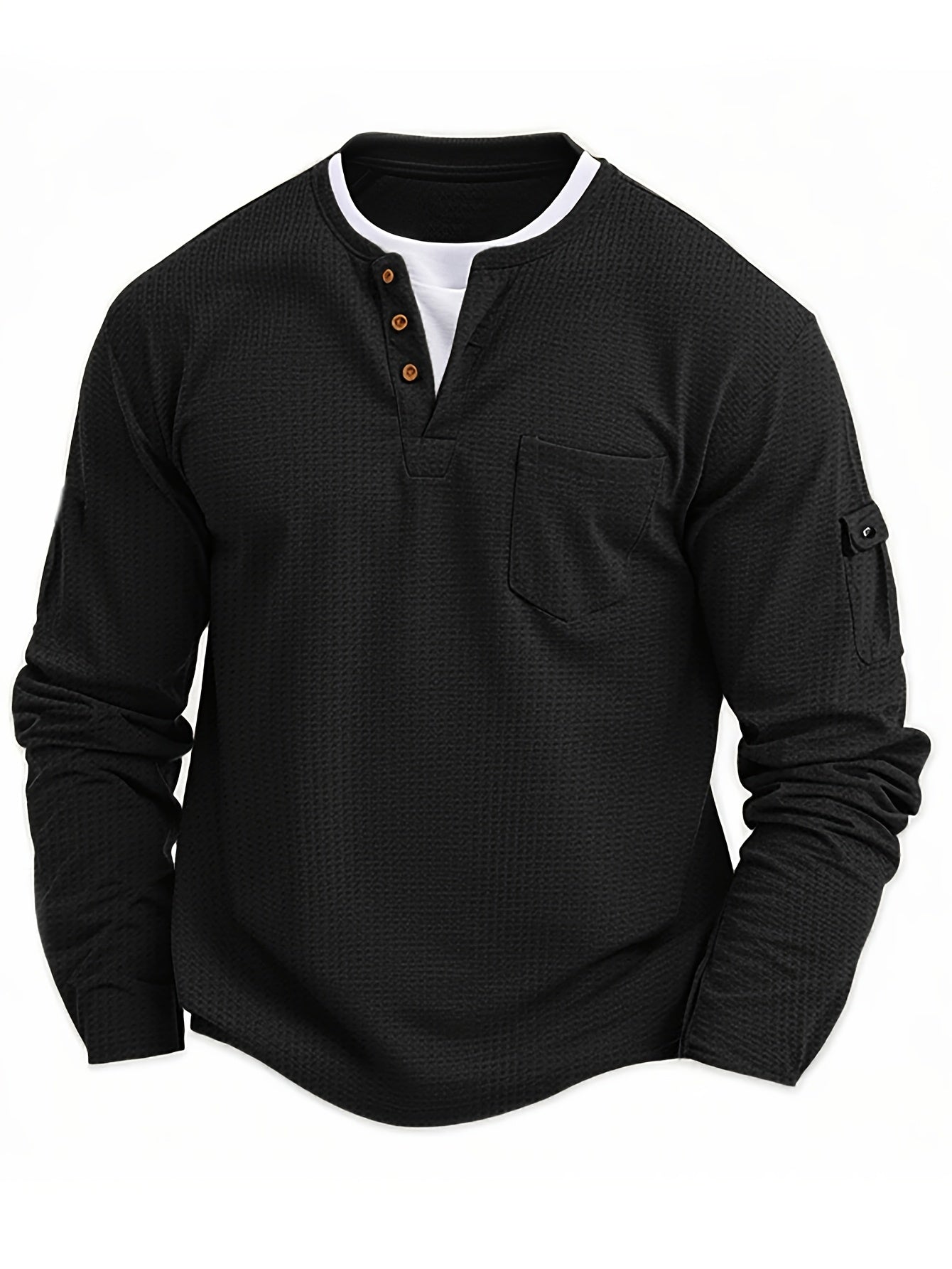 Lenoir™ | Polo à manches longues avec boutons et poche