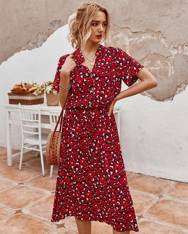 Edith - Robe à col en V