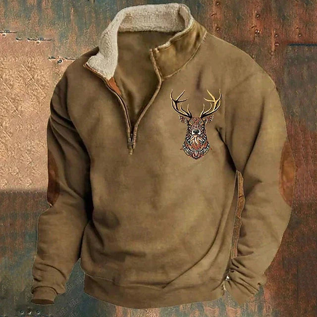 Lenoir™ | Pull avec motif cerf
