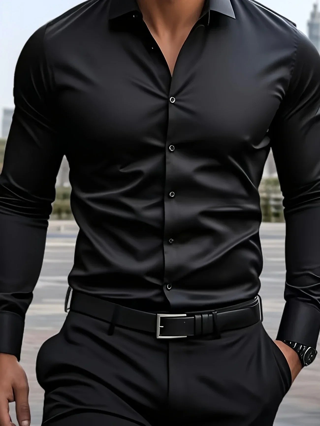 Cazel | Chemise élégante à manches longues avec boutons