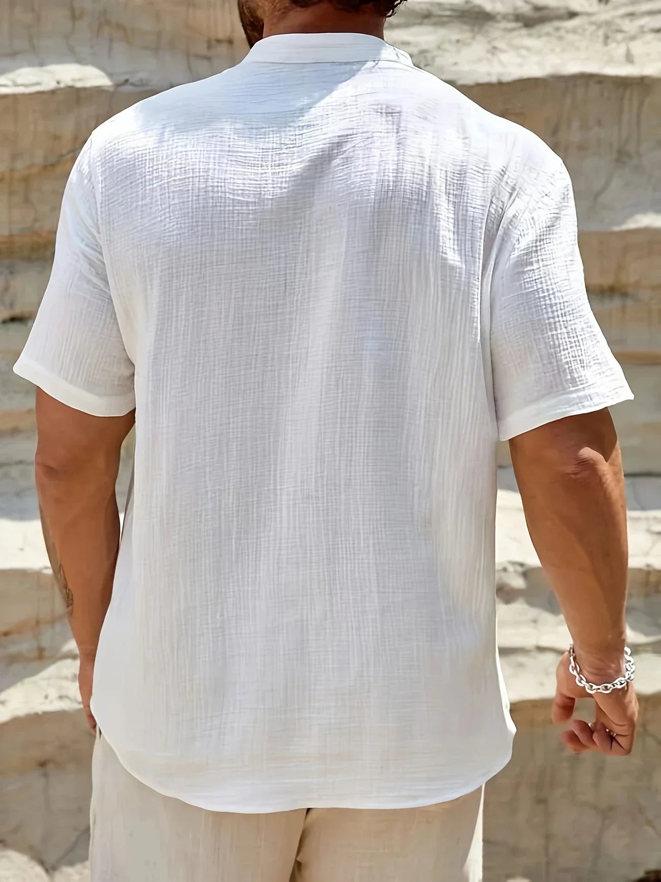 Cazel | Chemise d’été élégante à col montant