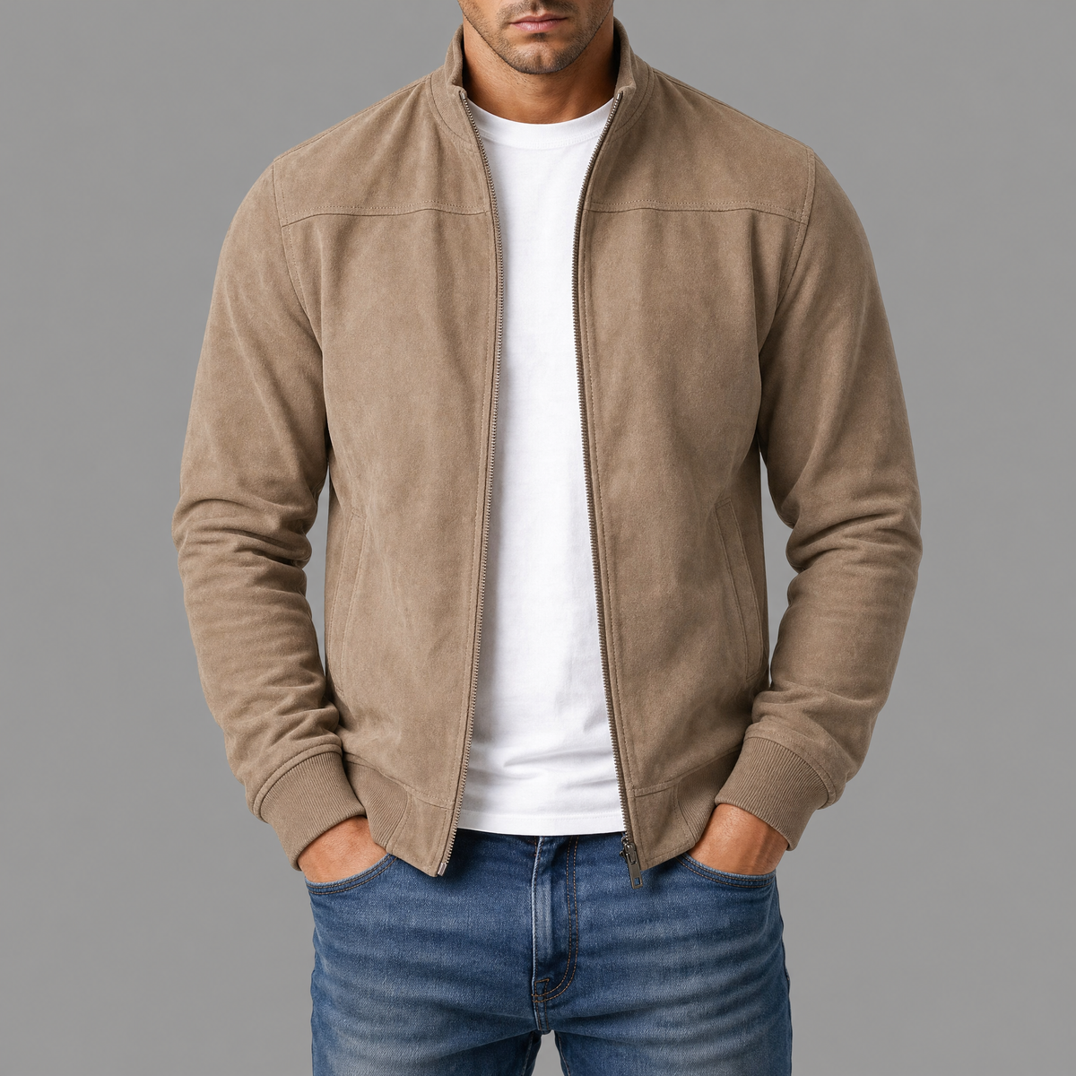 Cazel | Veste en daim façonnée à la main
