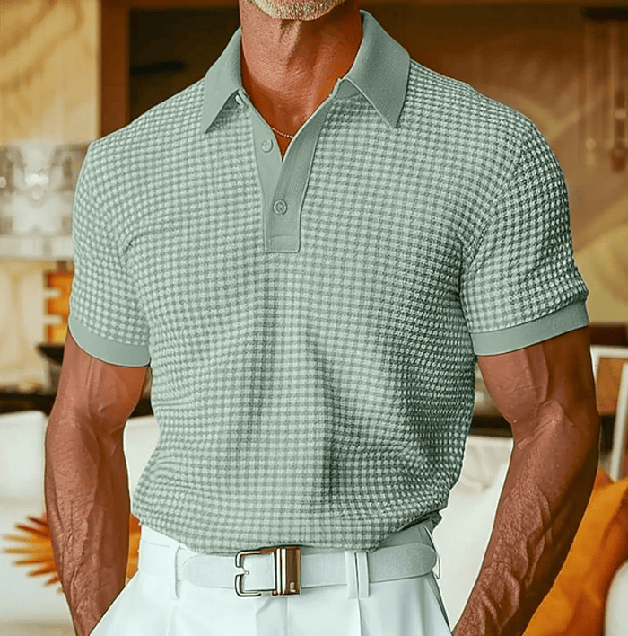 Cazel | Polo texturé à motif écossais
