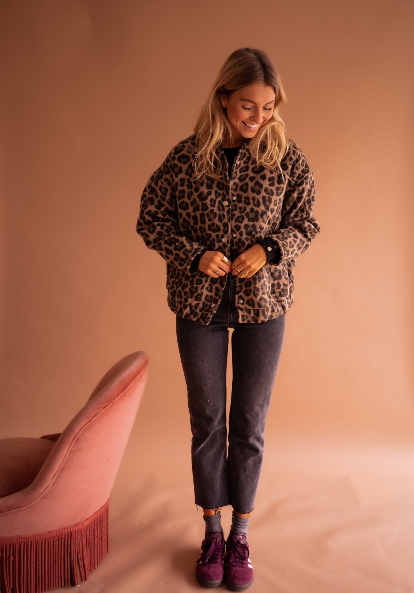 Luna | Veste Tendance avec Imprimé Léopard