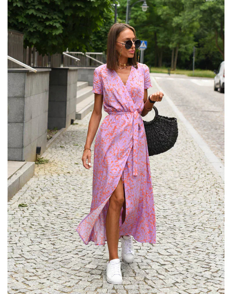Cazel | Robe élégante à décolleté en V et coupe flatteuse