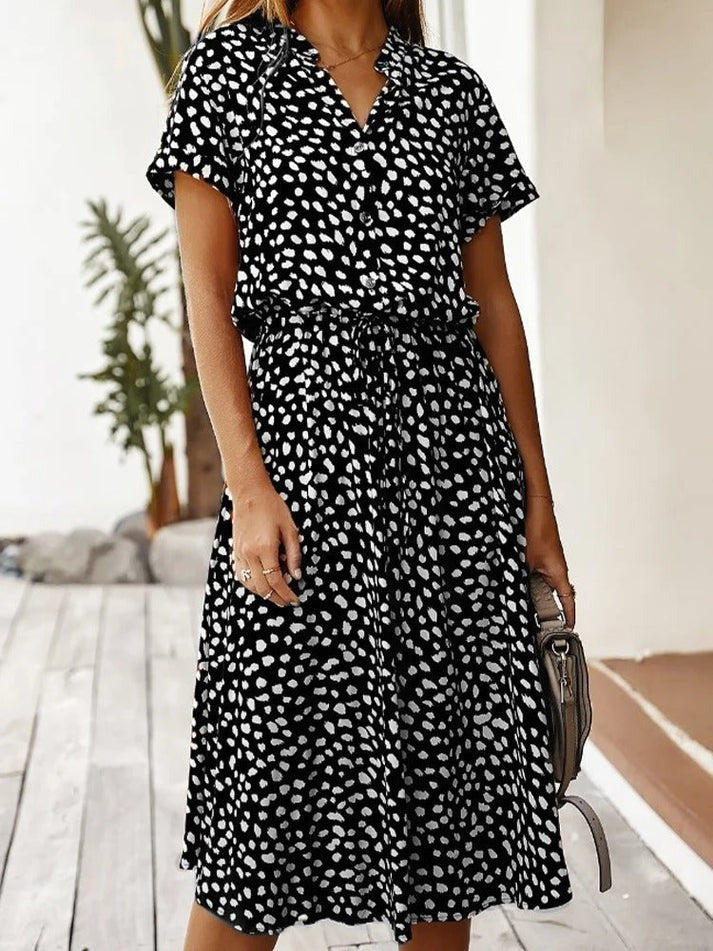 Edith - Robe à col en V