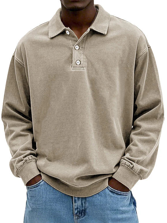 Lenoir™ | Polo vintage à manches longues