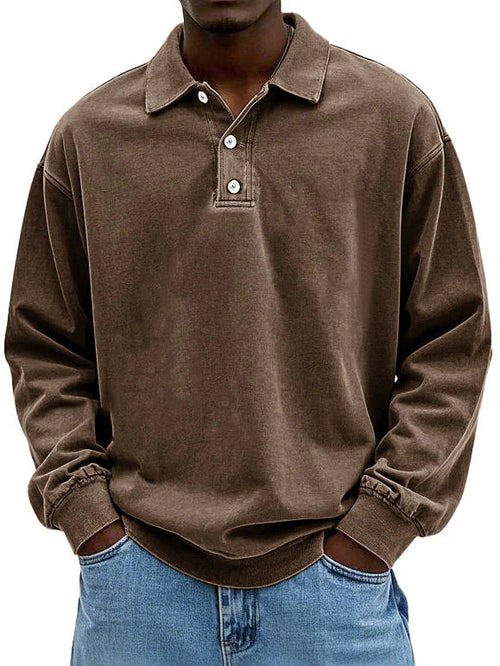Lenoir™ | Polo vintage à manches longues