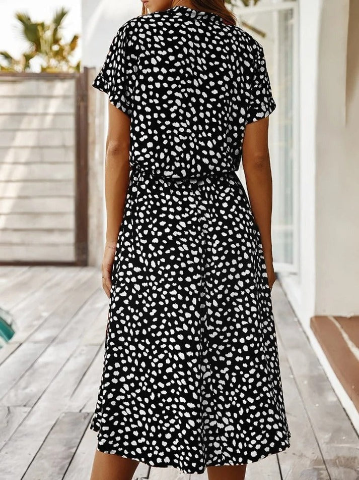 Edith - Robe à col en V