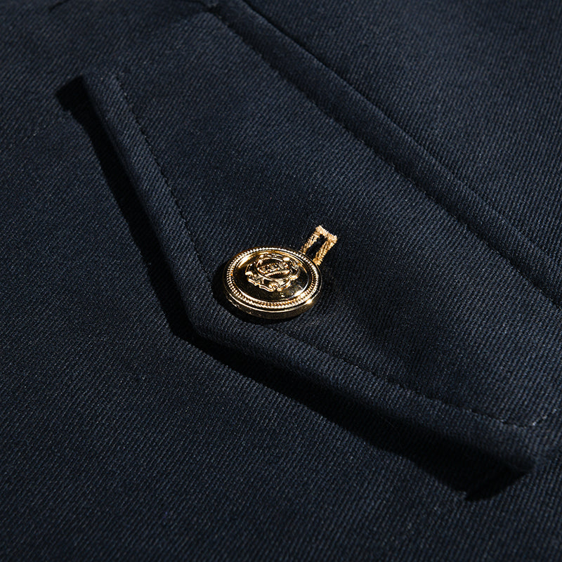 Lenoir™ | Veste vintage décontractée à col montant et boutons pour homme