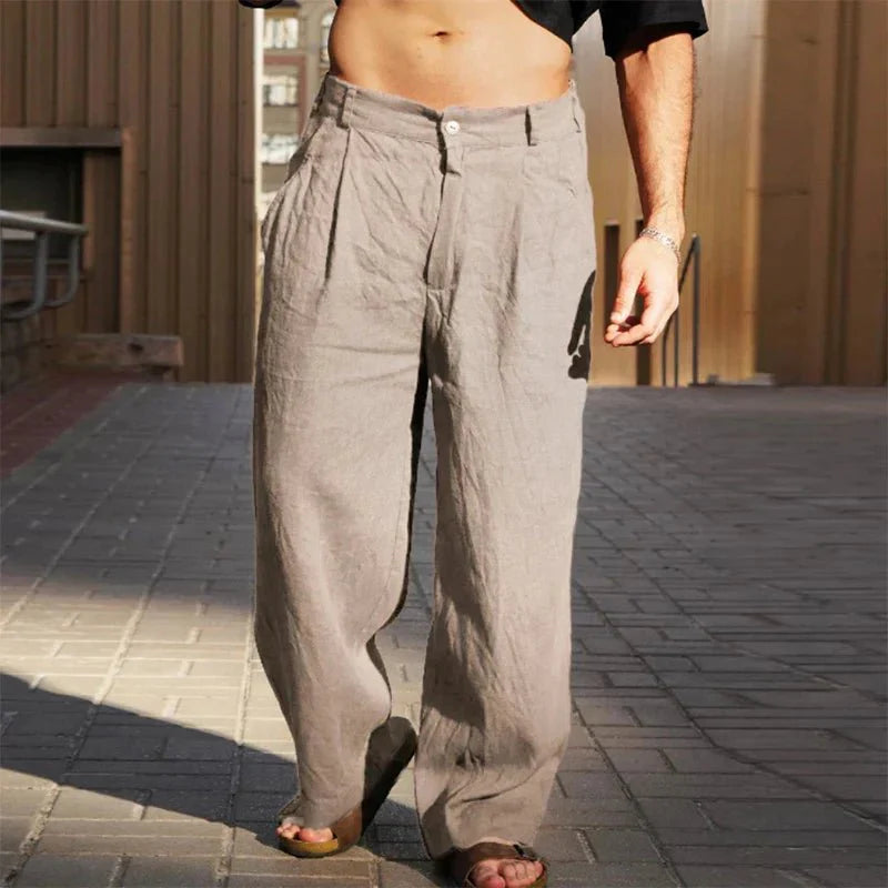 Lenoir™ | Pantalon en lin à jambes larges