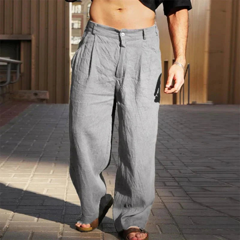 Lenoir™ | Pantalon en lin à jambes larges