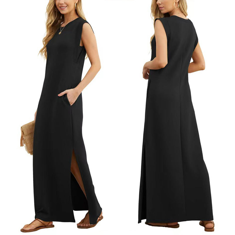 Martine | Robe Longue Fluide Antifroissage