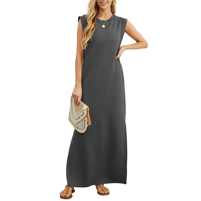 Martine | Robe Longue Fluide Antifroissage