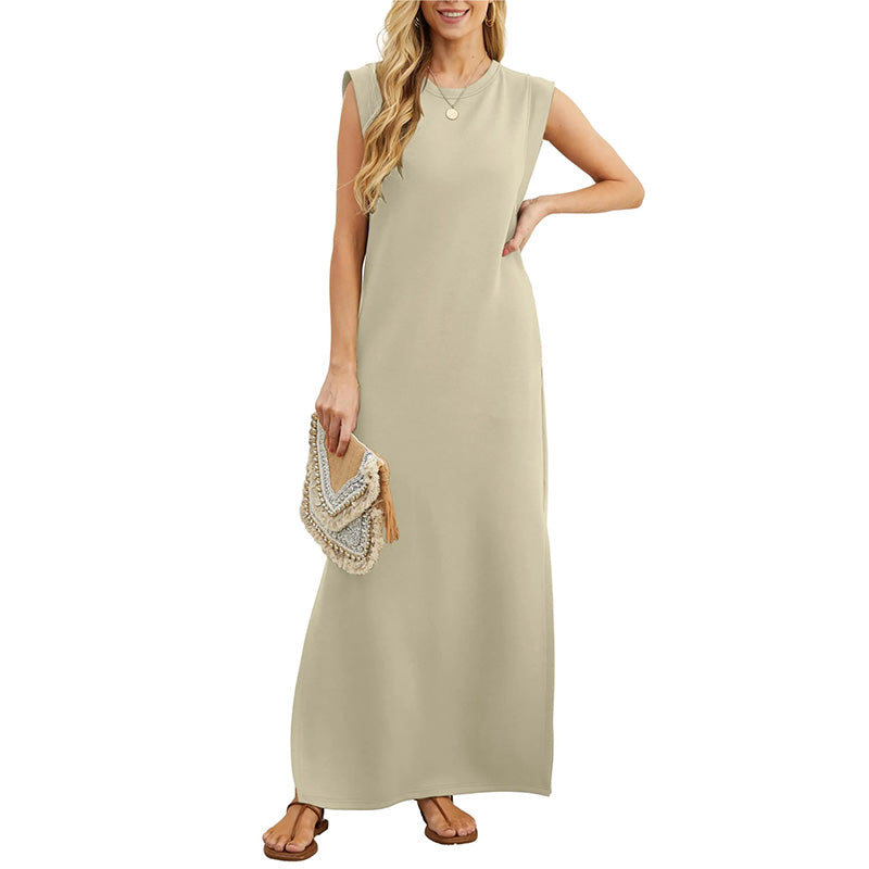 Martine | Robe Longue Fluide Antifroissage