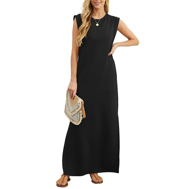Martine | Robe Longue Fluide Antifroissage